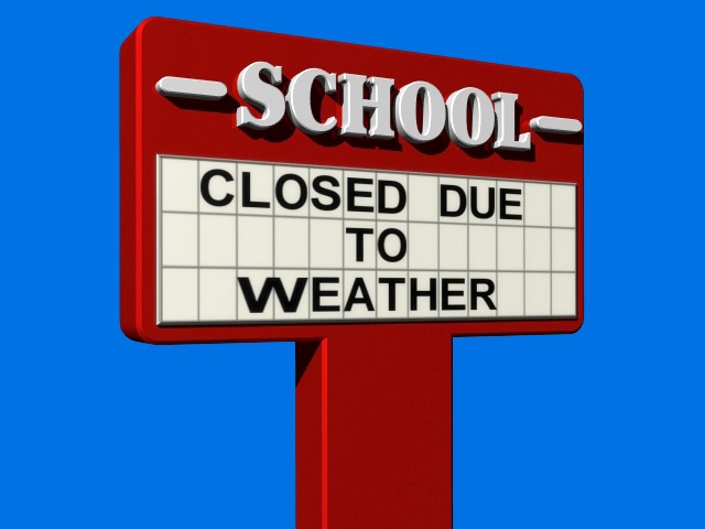 school closed sign